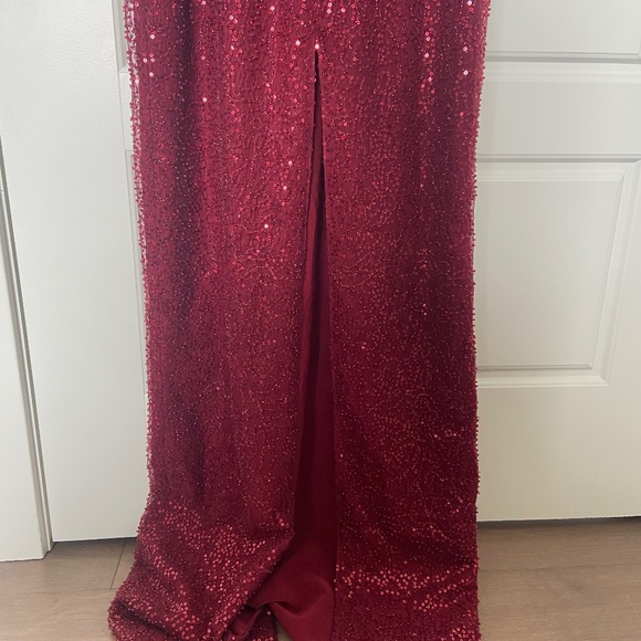 Red sequin prom dress - Picture 6 of 7